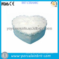 white and blue love shaped ceramic wholesale wedding decorations